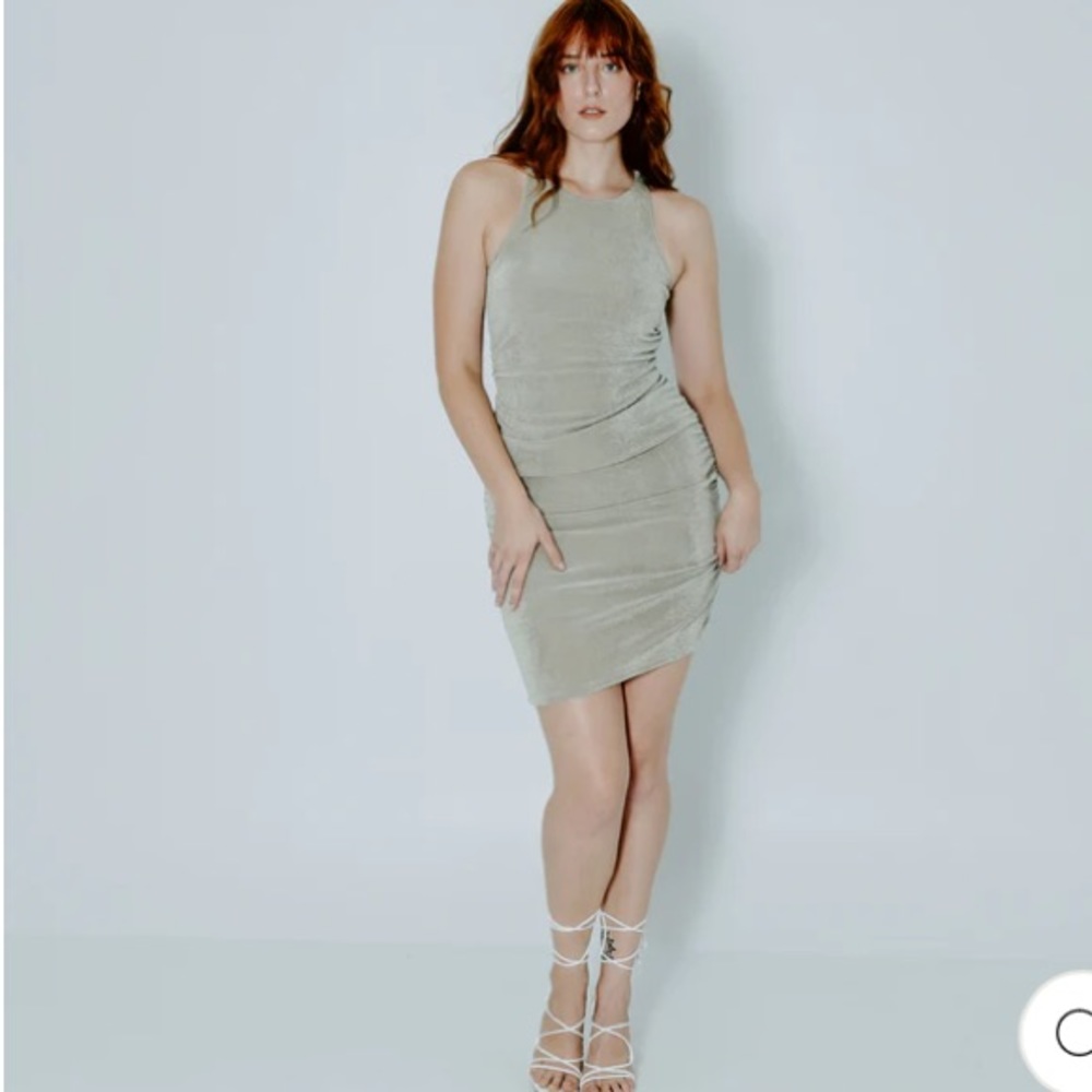 Klassy Network dress XL in Sage Gray NWT with built in bra